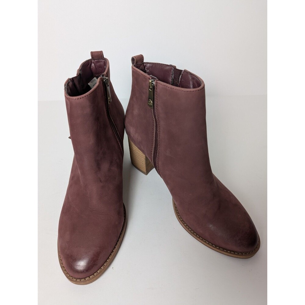 Blondo Nova Waterproof Bootie Faded Plum Nubuck Leather B6207 Womens Size 10M